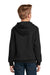 Sport-Tek YST254 Youth Shrink Resistant Fleece Hooded Sweatshirt Hoodie w/ Pouch Pocket Black Model Back