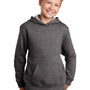 Sport-Tek Youth Shrink Resistant Fleece Hooded Sweatshirt Hoodie w/ Pouch Pocket - Heather Graphite Grey