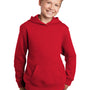 Sport-Tek Youth Shrink Resistant Fleece Hooded Sweatshirt Hoodie w/ Pouch Pocket - True Red