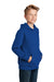 Sport-Tek YST254 Youth Shrink Resistant Fleece Hooded Sweatshirt Hoodie w/ Pouch Pocket True Royal Blue Model 3q