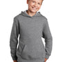 Sport-Tek Youth Shrink Resistant Fleece Hooded Sweatshirt Hoodie w/ Pouch Pocket - Heather Vintage Grey