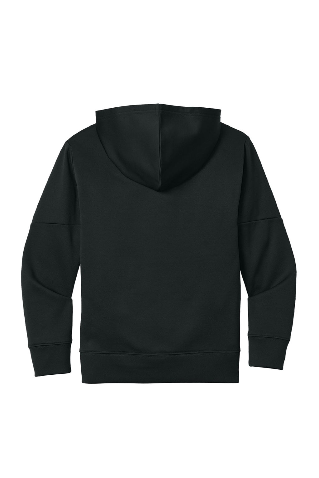 Sport-Tek YST255 Youth Sport-Wick Moisture Wicking United Fleece Hooded Sweatshirt Hoodie w/ Pouch Pocket Black/White Flat Back