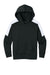 Sport-Tek YST255 Youth Sport-Wick Moisture Wicking United Fleece Hooded Sweatshirt Hoodie w/ Pouch Pocket Black/White Flat Front