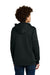 Sport-Tek YST255 Youth Sport-Wick Moisture Wicking United Fleece Hooded Sweatshirt Hoodie w/ Pouch Pocket Black/White Model Back