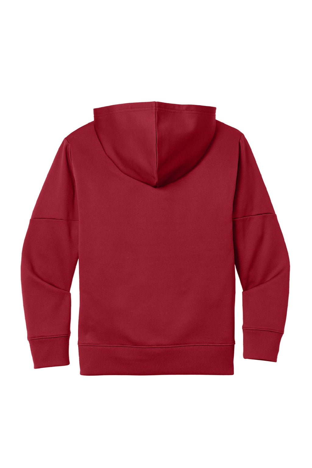 Sport-Tek YST255 Youth Sport-Wick Moisture Wicking United Fleece Hooded Sweatshirt Hoodie w/ Pouch Pocket Deep Red/White Flat Back