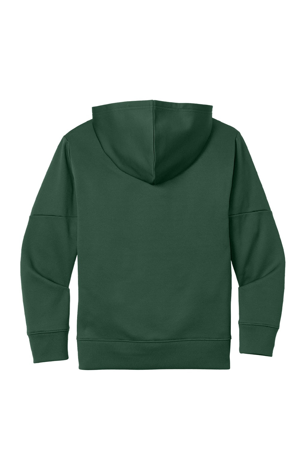 Sport-Tek YST255 Youth Sport-Wick Moisture Wicking United Fleece Hooded Sweatshirt Hoodie w/ Pouch Pocket Forest Green/White Flat Back