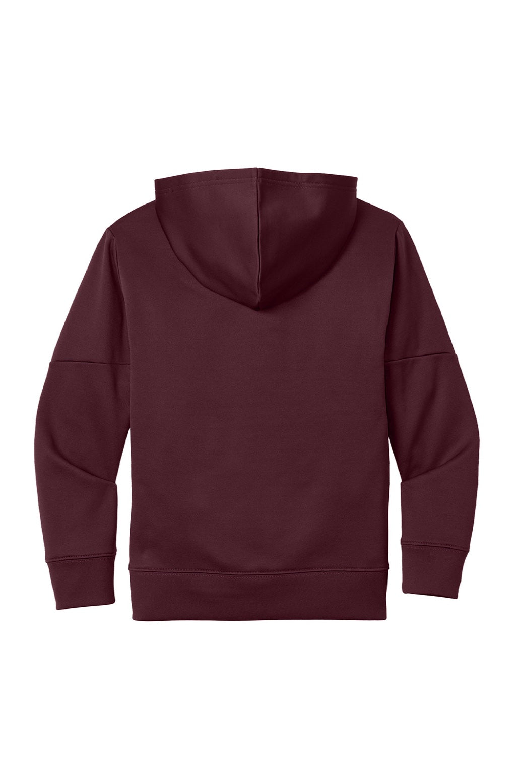 Sport-Tek YST255 Youth Sport-Wick Moisture Wicking United Fleece Hooded Sweatshirt Hoodie w/ Pouch Pocket Maroon/White Flat Back