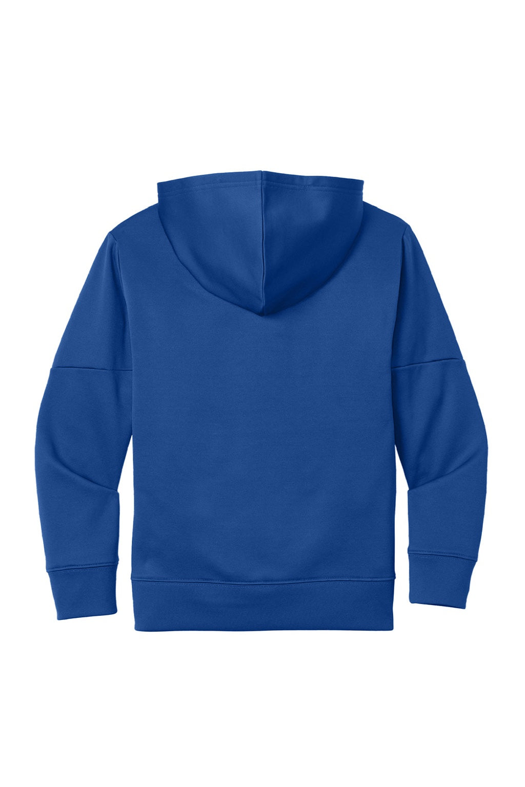 Sport-Tek YST255 Youth Sport-Wick Moisture Wicking United Fleece Hooded Sweatshirt Hoodie w/ Pouch Pocket True Royal Blue/White Flat Back