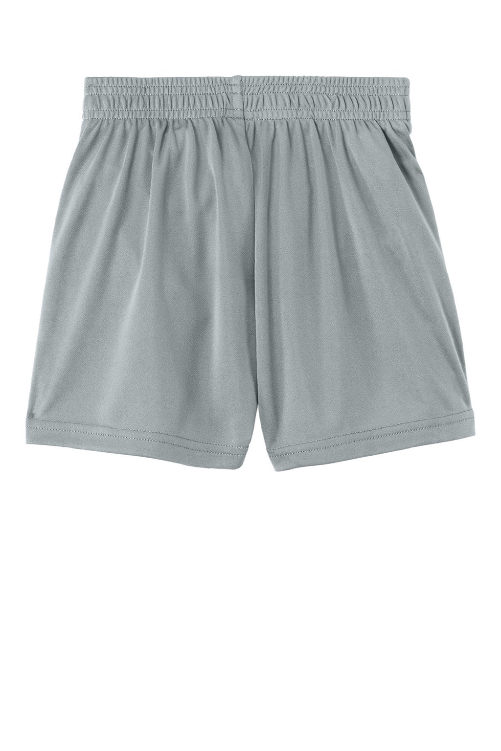 Sport-Tek YST349P Youth PosiCharge Competitor Shorts w/ Pockets Silver Grey Flat Back