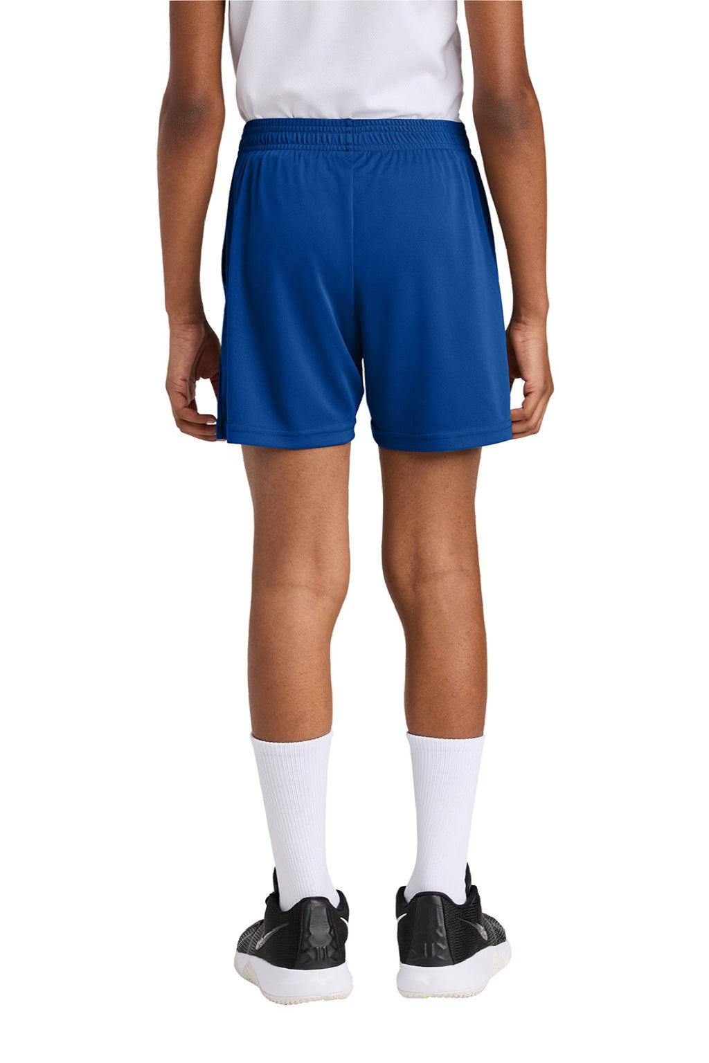 Sport-Tek YST349P Youth PosiCharge Competitor Shorts w/ Pockets True Royal Blue Model Back