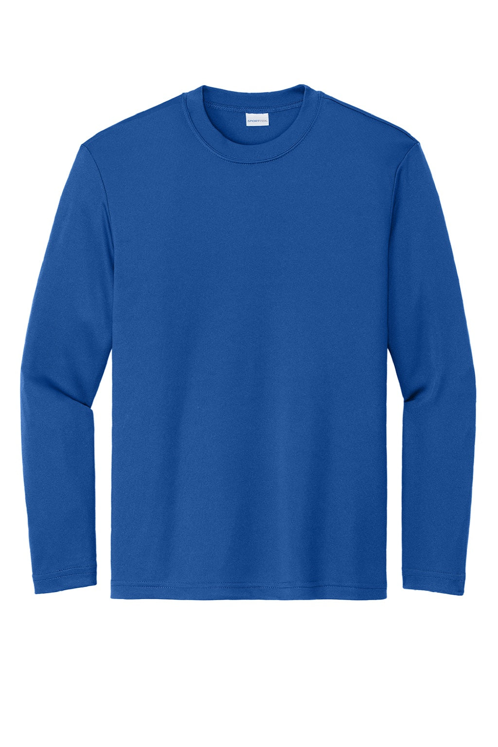 Sport-Tek YST350LS Youth Competitor Moisture Wicking Long Sleeve Crewneck T-Shirt Royal Blue Flat Front