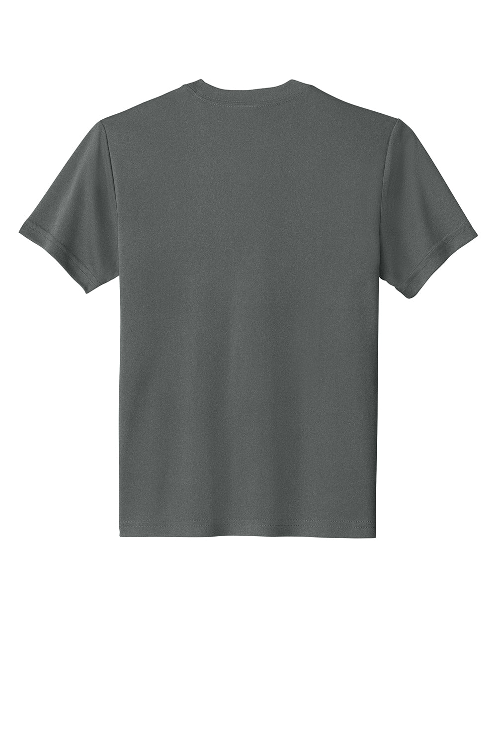 Sport-Tek YST350 Youth Competitor Moisture Wicking Short Sleeve Crewneck T-Shirt Heather Iron Grey Flat Back