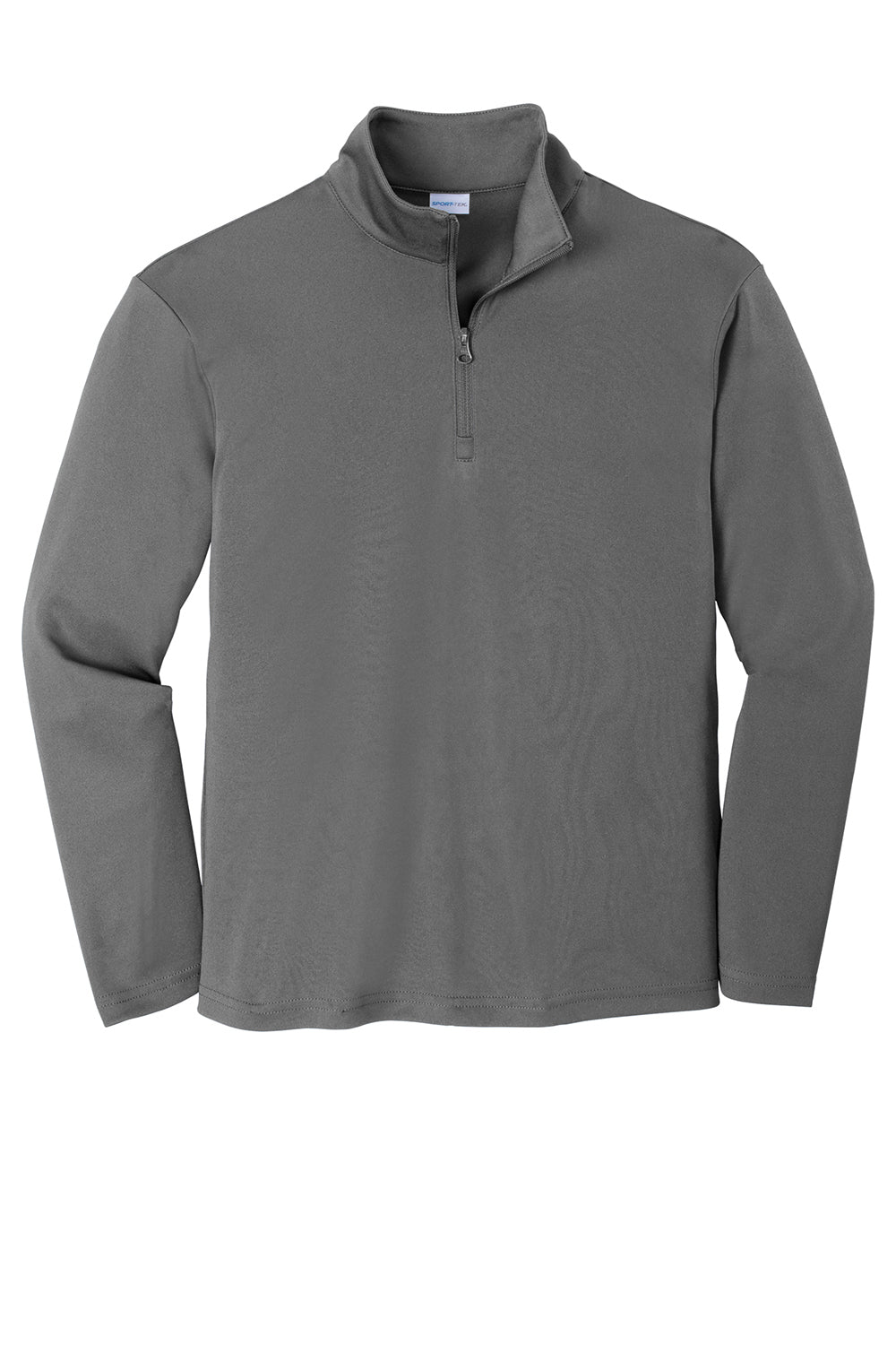 Sport-Tek YST357 Youth Competitor Moisture Wicking 1/4 Zip Sweatshirt Concrete Grey Flat Front