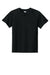 Sport-Tek YST359 Youth Moisture Wicking Competitor 2-Button Short Sleeve Henley Black Flat Front