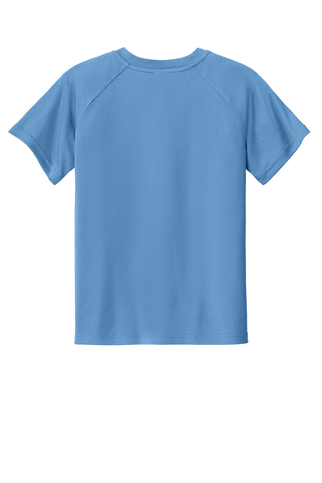 Sport-Tek YST359 Youth Moisture Wicking Competitor 2-Button Short Sleeve Henley Carolina Blue Flat Back