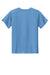 Sport-Tek YST359 Youth Moisture Wicking Competitor 2-Button Short Sleeve Henley Carolina Blue Flat Back
