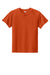 Sport-Tek YST359 Youth Moisture Wicking Competitor 2-Button Short Sleeve Henley Deep Orange Flat Front