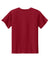 Sport-Tek YST359 Youth Moisture Wicking Competitor 2-Button Short Sleeve Henley Deep Red Flat Back