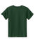 Sport-Tek YST359 Youth Moisture Wicking Competitor 2-Button Short Sleeve Henley Forest Green Flat Back