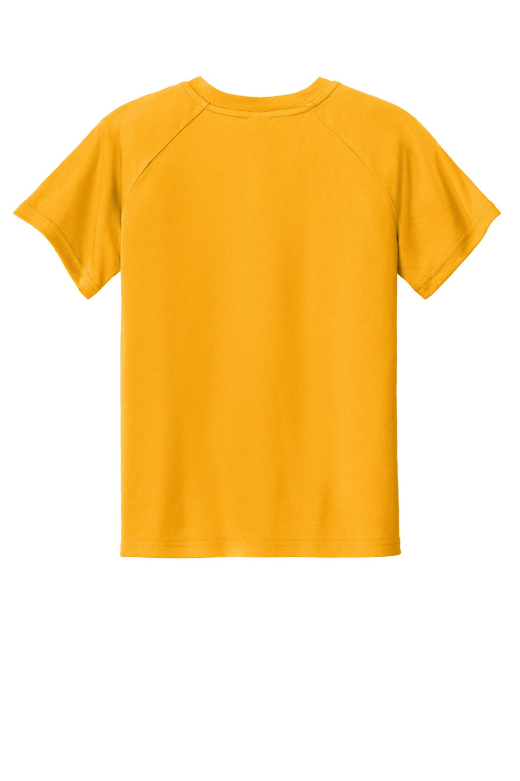 Sport-Tek YST359 Youth Moisture Wicking Competitor 2-Button Short Sleeve Henley Gold Flat Back