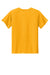 Sport-Tek YST359 Youth Moisture Wicking Competitor 2-Button Short Sleeve Henley Gold Flat Back