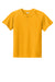 Sport-Tek YST359 Youth Moisture Wicking Competitor 2-Button Short Sleeve Henley Gold Flat Front