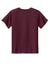 Sport-Tek YST359 Youth Moisture Wicking Competitor 2-Button Short Sleeve Henley Maroon Flat Back