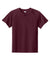 Sport-Tek YST359 Youth Moisture Wicking Competitor 2-Button Short Sleeve Henley Maroon Flat Front