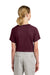 Sport-Tek YST359 Youth Moisture Wicking Competitor 2-Button Short Sleeve Henley Maroon Model Back