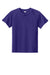 Sport-Tek YST359 Youth Moisture Wicking Competitor 2-Button Short Sleeve Henley Purple Flat Front