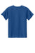 Sport-Tek YST359 Youth Moisture Wicking Competitor 2-Button Short Sleeve Henley Royal Blue Flat Back