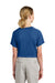 Sport-Tek YST359 Youth Moisture Wicking Competitor 2-Button Short Sleeve Henley Royal Blue Model Back