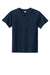 Sport-Tek YST359 Youth Moisture Wicking Competitor 2-Button Short Sleeve Henley True Navy Blue Flat Front