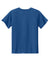 Sport-Tek YST359 Youth Moisture Wicking Competitor 2-Button Short Sleeve Henley True Royal Blue Flat Back