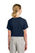 Sport-Tek YST359 Youth Moisture Wicking Competitor 2-Button Short Sleeve Henley True Navy Blue Model Back