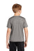 Sport-Tek YST360 Youth Contender Heather Moisture Wicking Short Sleeve Crewneck T-Shirt Heather Vintage Grey Model Back