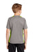 Sport-Tek YST361 Youth Contender Heather Moisture Wicking Short Sleeve Crewneck T-Shirt Heather Vintage Grey/Lime Shock Green Model Back