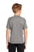 Sport-Tek YST361 Youth Contender Heather Moisture Wicking Short Sleeve Crewneck T-Shirt Heather Vintage Grey/White Model Back