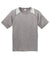 Sport-Tek YST361 Youth Contender Heather Moisture Wicking Short Sleeve Crewneck T-Shirt Heather Vintage Grey/White Flat Front