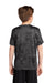 Sport-Tek YST370 Youth CamoHex Moisture Wicking Short Sleeve Crewneck T-Shirt Iron Grey Model Back
