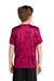 Sport-Tek YST370 Youth CamoHex Moisture Wicking Short Sleeve Crewneck T-Shirt Raspberry Pink Model Back