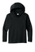 Sport-Tek YST420LSH Youth Posi-UV Pro Moisture Wicking Long Sleeve Hooded T-Shirt Hoodie Black Flat Front