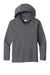 Sport-Tek YST420LSH Youth Posi-UV Pro Moisture Wicking Long Sleeve Hooded T-Shirt Hoodie Heather Dark Smoke Grey Flat Front