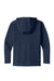 Sport-Tek YST420LSH Youth Posi-UV Pro Moisture Wicking Long Sleeve Hooded T-Shirt Hoodie True Navy Blue Flat Back