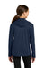 Sport-Tek YST420LSH Youth Posi-UV Pro Moisture Wicking Long Sleeve Hooded T-Shirt Hoodie True Navy Blue Model Back