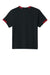 Sport-Tek YST440 Youth Club Moisture Wicking Short Sleeve Crewneck T-Shirt Black/Deep Red Flat Back