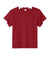 Sport-Tek YST440 Youth Club Moisture Wicking Short Sleeve Crewneck T-Shirt Deep Red/White Flat Front