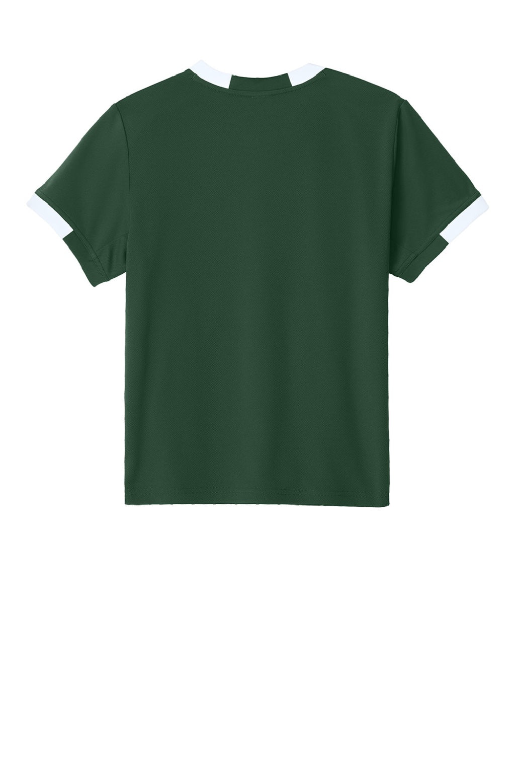 Sport-Tek YST440 Youth Club Moisture Wicking Short Sleeve Crewneck T-Shirt Forest Green/White Flat Back