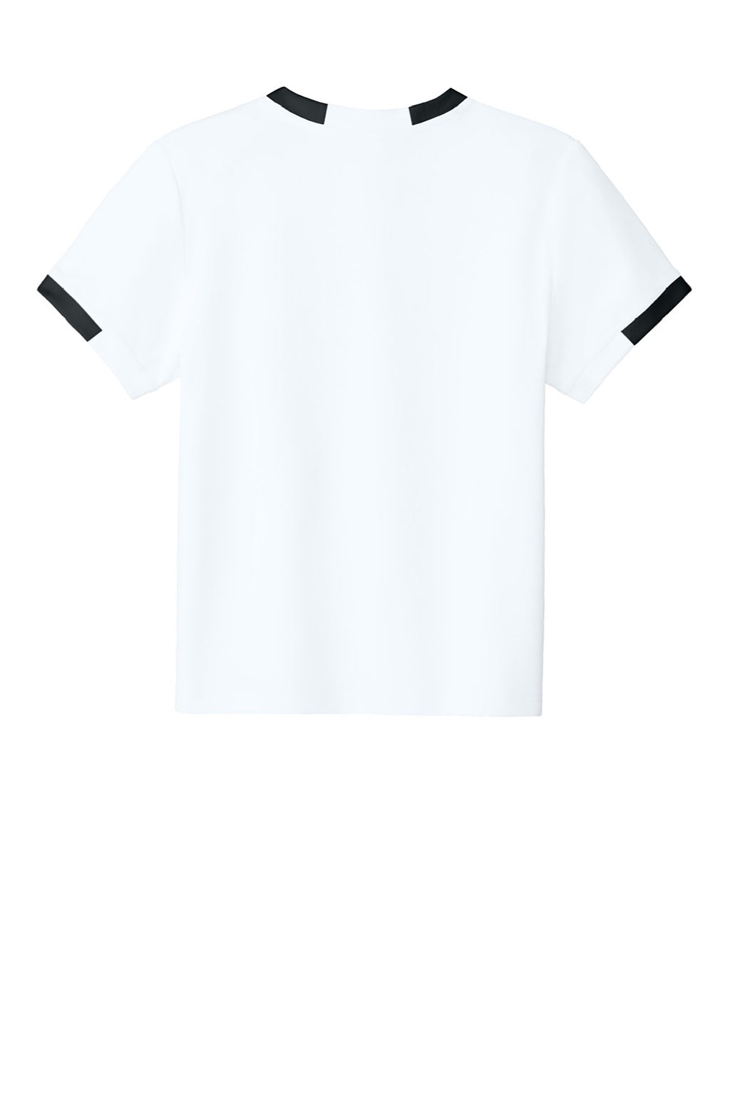 Sport-Tek YST440 Youth Club Moisture Wicking Short Sleeve Crewneck T-Shirt White/Black Flat Back