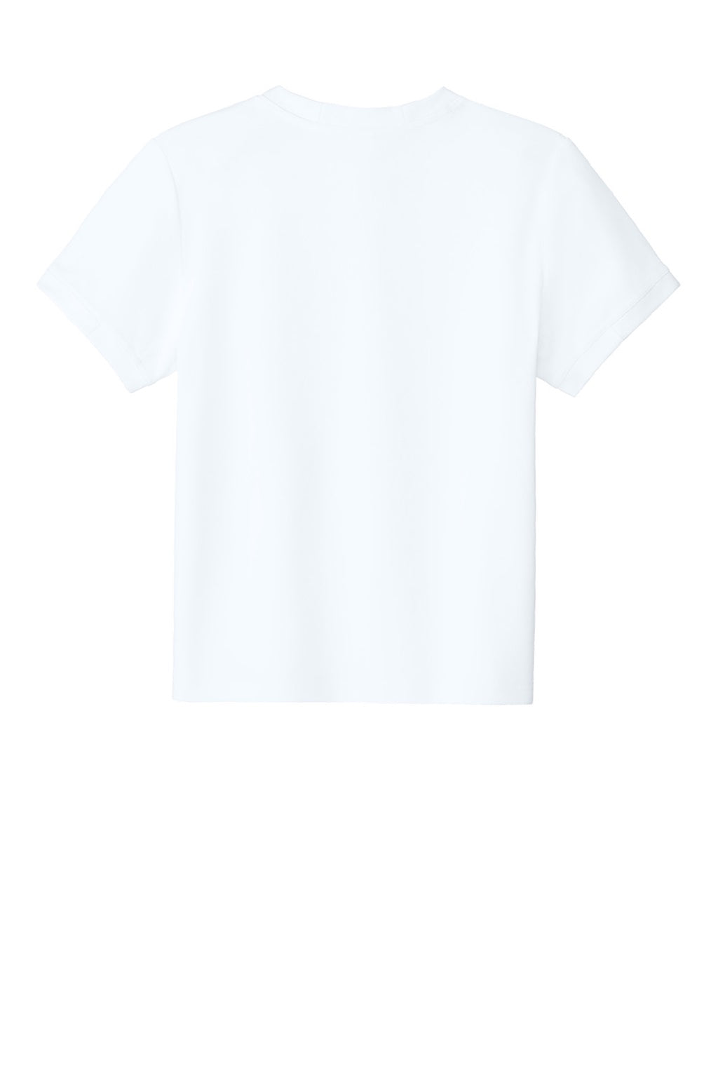 Sport-Tek YST440 Youth Club Moisture Wicking Short Sleeve Crewneck T-Shirt White/White Flat Back